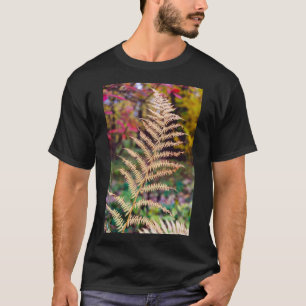 Camiseta Espécime de Folha de Samambaia Outono Dourado