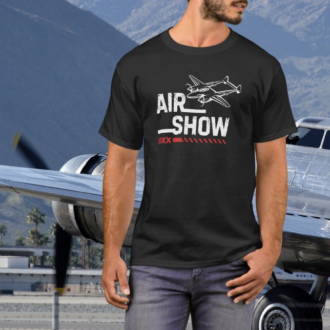 Camiseta Espectáculo Aéreo de Avião Antigo da II Guerra Mun (Criador carregado)