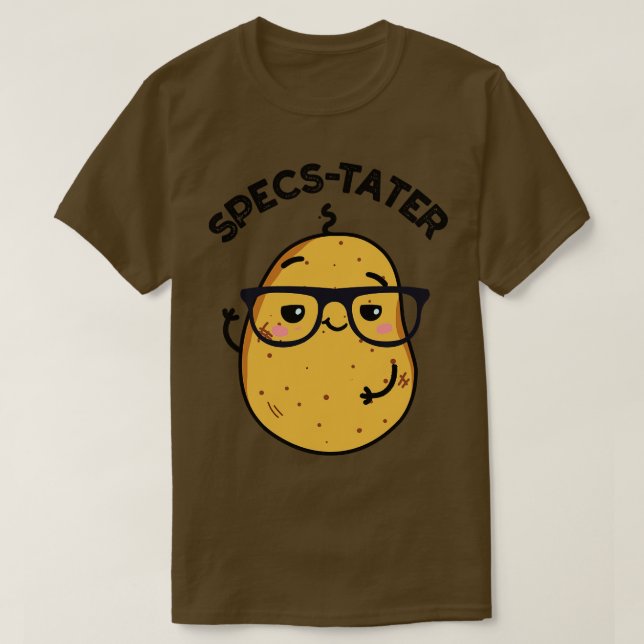 Camiseta Espectador Funny Potato Spectacle Pun (Frente do Design)