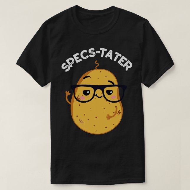 Camiseta Espectador Funny Potato Spectacle Pun 1 (Frente do Design)