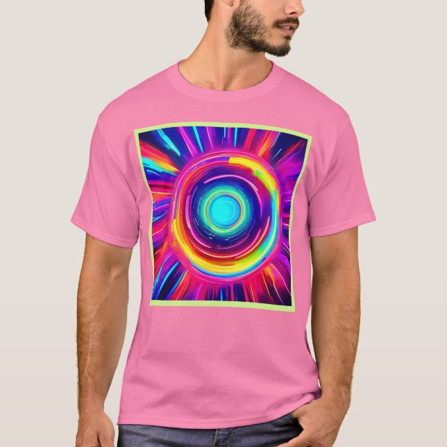 Camiseta Espectro Circular: Uma Exploração Vibrante de Cor (Frente)