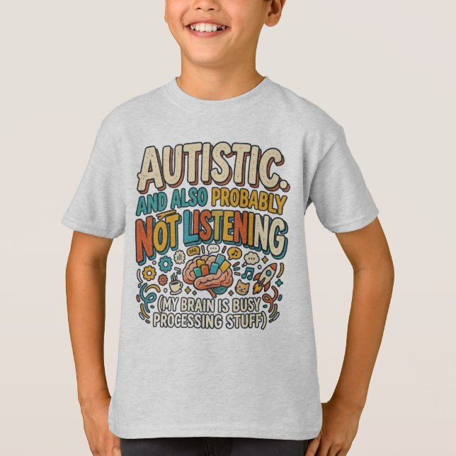 Camiseta Espectro de Autismo Não Ouvindo (Frente)