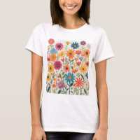 espectro de flores coloridas em formas