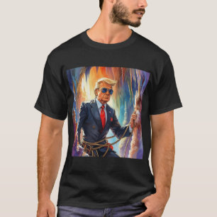 Camiseta Espelhamento de galhardetes em uma bela Caverna MA