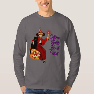 Camiseta Espelho Como Uma Bruxa - Gato Negro Halloween
