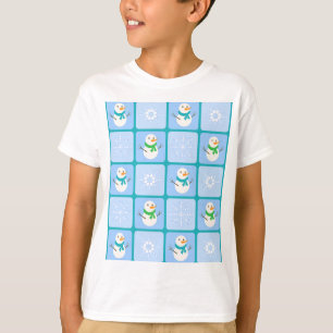 Camiseta Espelho de neve e flocos de neve com verificação d