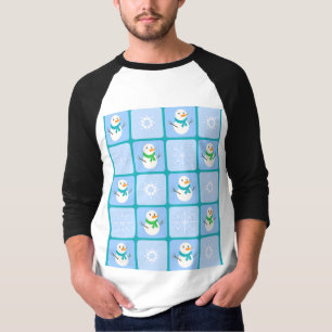 Camiseta Espelho de neve e flocos de neve com verificação d