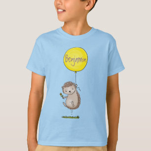 Camiseta Espelho de ouriço e desenho de balão