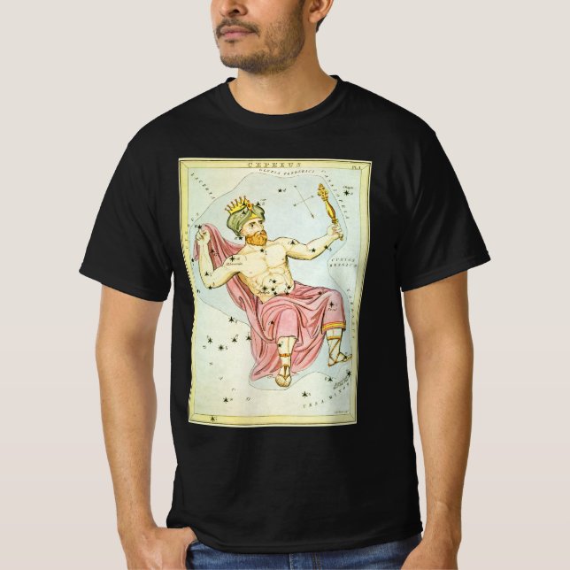Camiseta Espelho de Urânia, Mapa Celeste de Astronomia Anti (Frente)