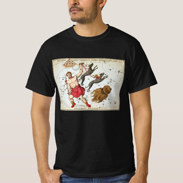 Camiseta Espelho de Urânia, Mapa Celeste de Astronomia Anti (Frente)