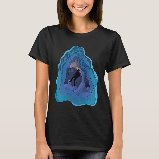 Camiseta Espelho Espelho De Cavernas Engraçadas Pelo Explor (Frente)