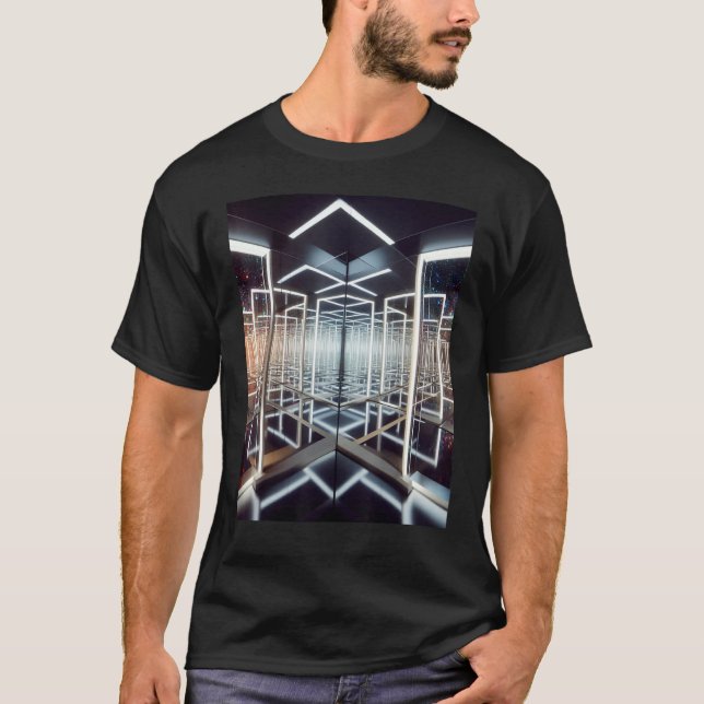 Camiseta Espelhos Infinitos Mesmerizando Espelho de Profund (Frente)