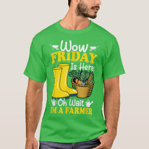 Camiseta Espera, sou um Farmer Engraçado, Fazenda Trator Gr