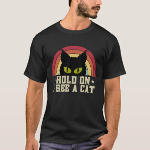 Camiseta Espera, vejo um gato com trauma