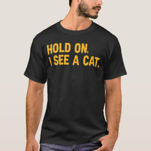 Camiseta Espera, Vejo Um Gato Gato Sárctico Ditos