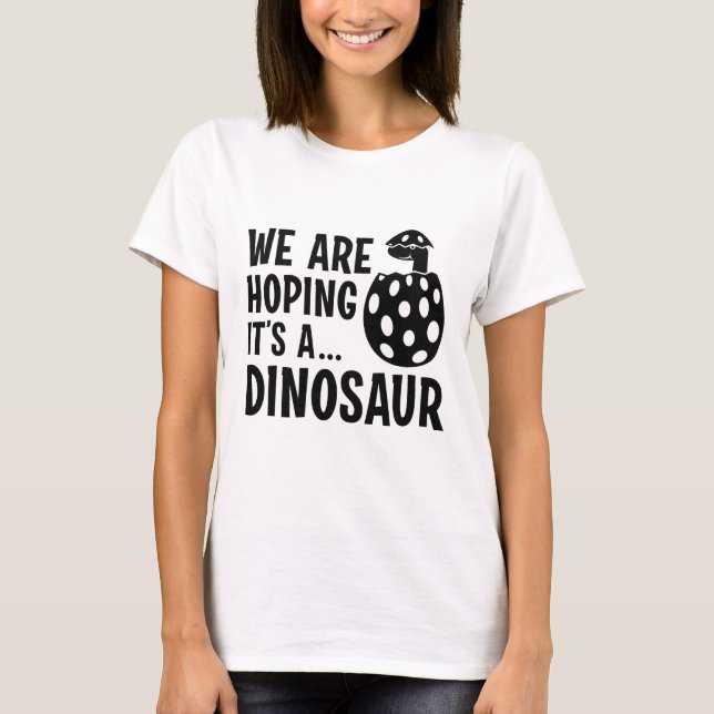 Camiseta Esperamos que seja um dinossauro (Frente)