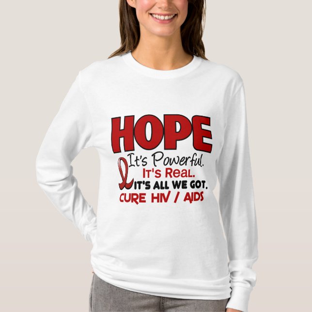 CAMISETA ESPERANÇA 1 DO HIV DO AIDS (Frente)