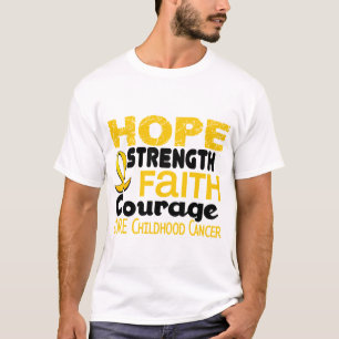 Camiseta ESPERANÇA 3 da consciência do cancer da infância