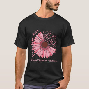 Camiseta Esperança ama Fita de Girassol Sensibilização para