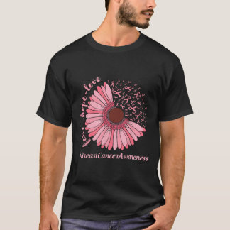 Camiseta Esperança ama Fita de Girassol Sensibilização para