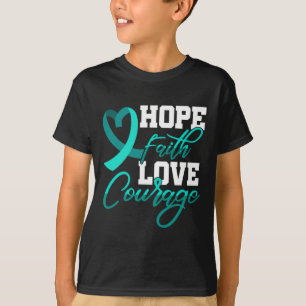 Camiseta Esperança Amar Coragem Pstd Enfatizar Mês