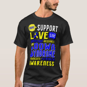 Camiseta Esperança Amor Mundo Dia Síndrome de Down Mulheres