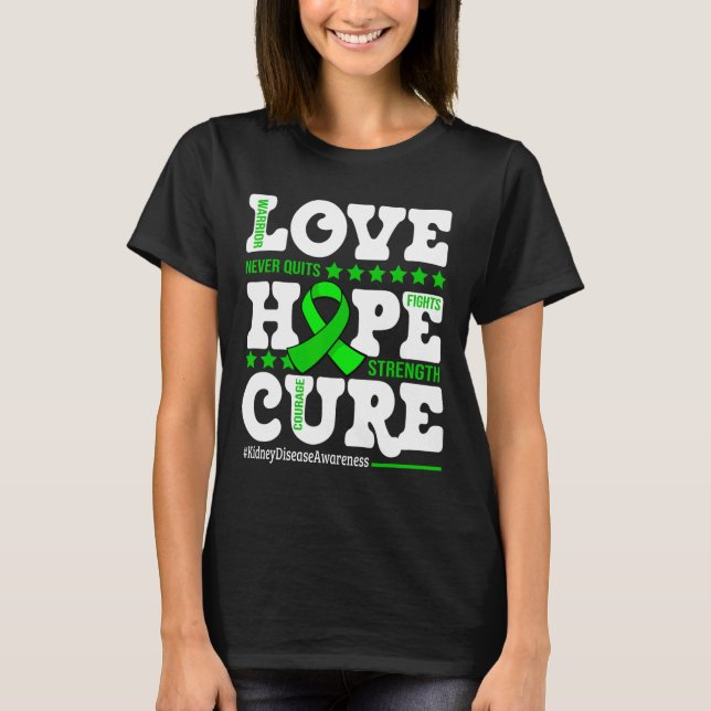 Camiseta Esperança - Apoio à Consciência da Doença Renal do (Frente)