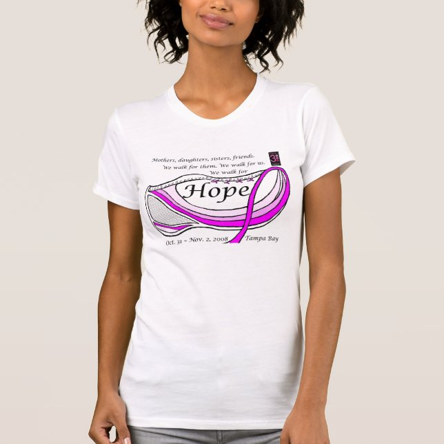 Camiseta Esperança da equipe - pescoço de v (Frente)