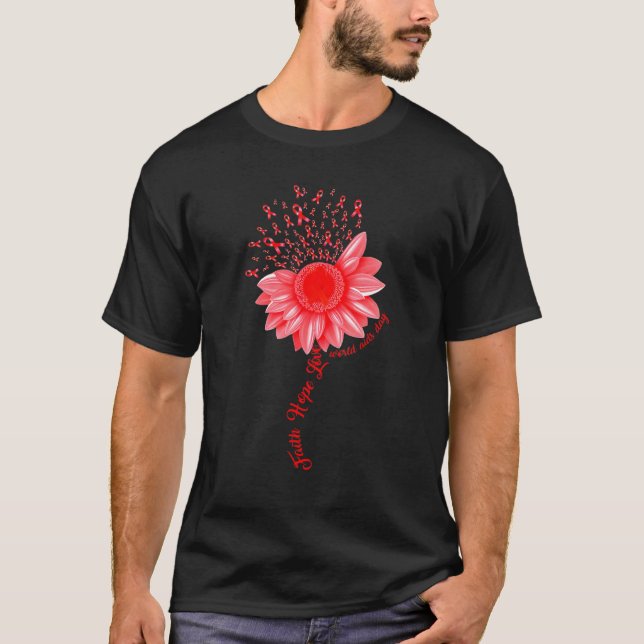 Camiseta Esperança da saúde mundial Aids Dia da Consciência (Frente)
