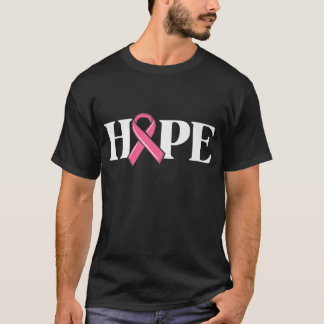 Camiseta Esperança de consciência Fita de câncer de mama