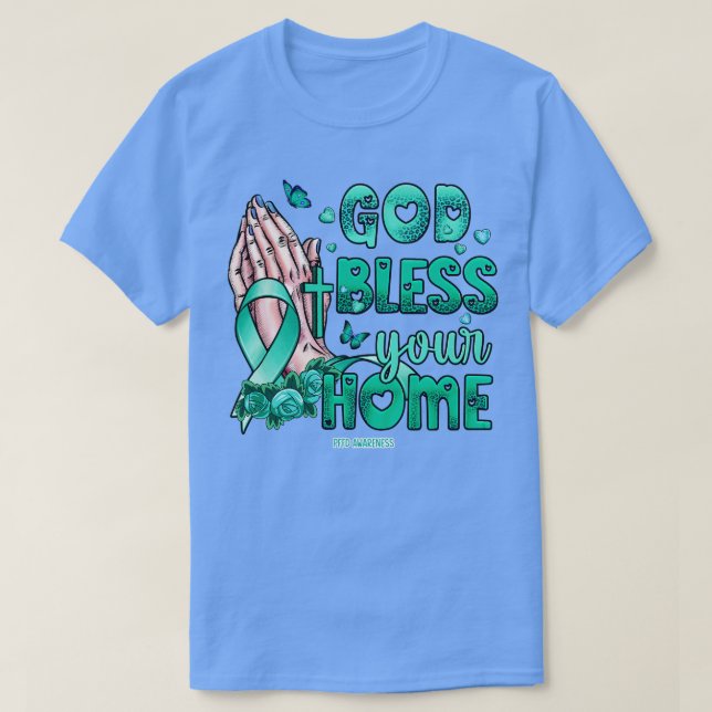 Camiseta Esperança de fé no deus abençoe do PFFD (Frente do Design)