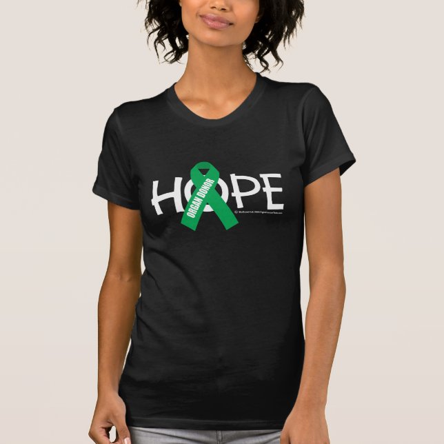 Camiseta Esperança do dador de órgãos (Frente)