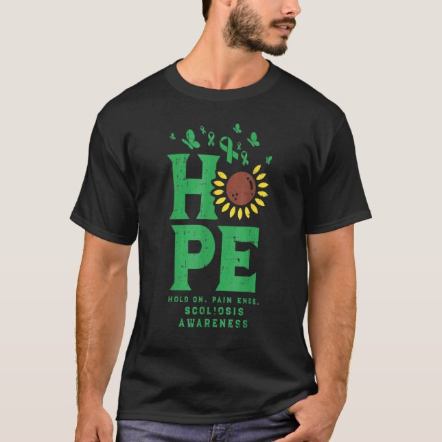 Camiseta Esperança: Dor Termina Scoliose De Girassol (Frente)