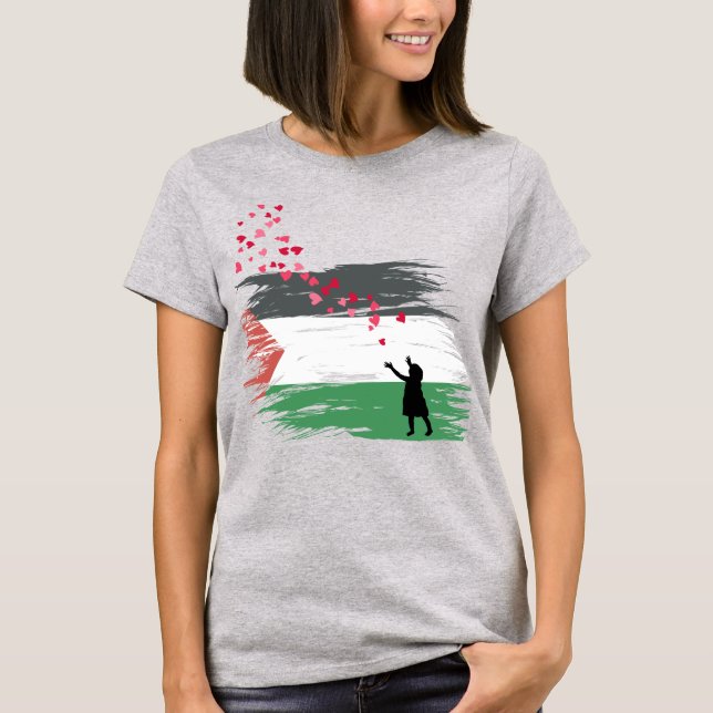 Camiseta Esperança e Amor das Mulheres Palestinas (Frente)