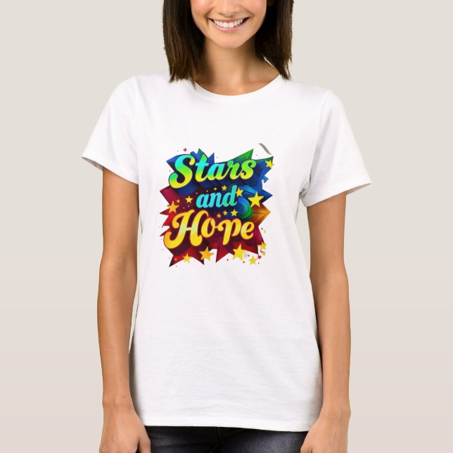 Camiseta "Esperança entre estrelas" (Frente)