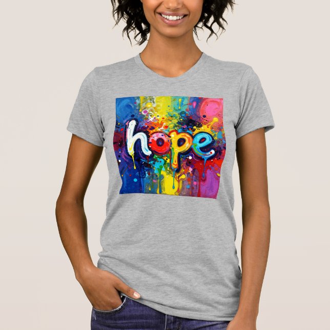 Camiseta Esperança Estilo Grafite Abstrato 104 (Frente)