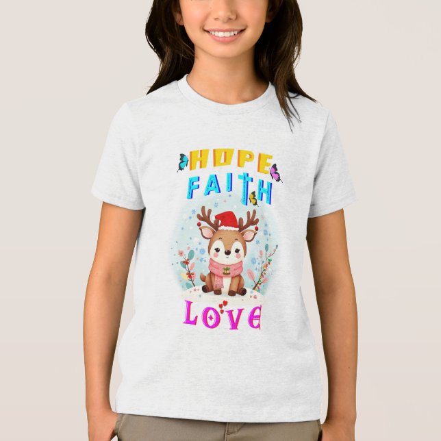 Camiseta Esperança Fé Amor (Frente)