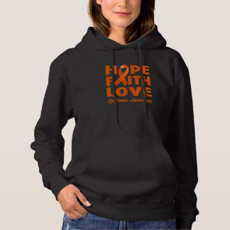 Camiseta Esperança Fé Amor Laranja Fita Leucemia