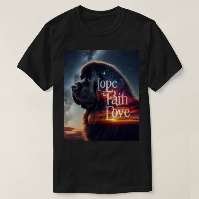 Camiseta Esperança Fé Amor Newf (Frente do Design)
