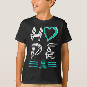 Camiseta Esperança Friso Teal Sensibilização para o Cancer