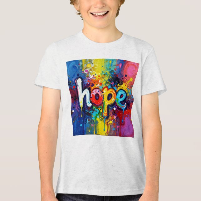 Camiseta Esperança Grafite Estilo Abstrato 104 (Frente)