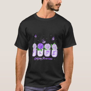 Camiseta Esperança Hidrópsia Flor Borboleta Flor Sensibiliz