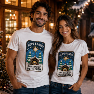 Camiseta Esperança & Luz A Estrela de Belém Natal