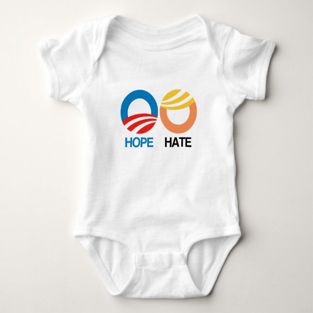 Camiseta ESPERANÇA (Obama) vs. ÓDIO (Trump) (Frente)