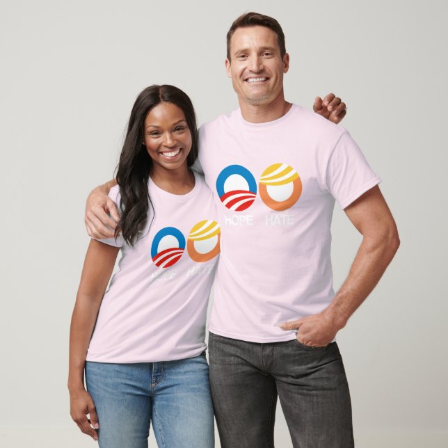 Camiseta ESPERANÇA (Obama) vs. ÓDIO (Trump) (Unissex)