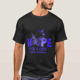 Camiseta esperança para a cura da roupa ataxia