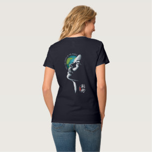 Camiseta Esperança para a paz mundial Mulheres do colo V