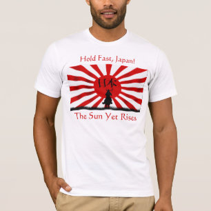 Camiseta ESPERANÇA PARA JAPÃO Samurai Flag Earthquake Alivi