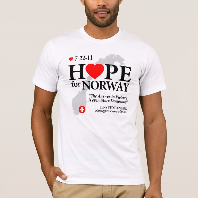 Camiseta Esperança para Noruega (Frente)