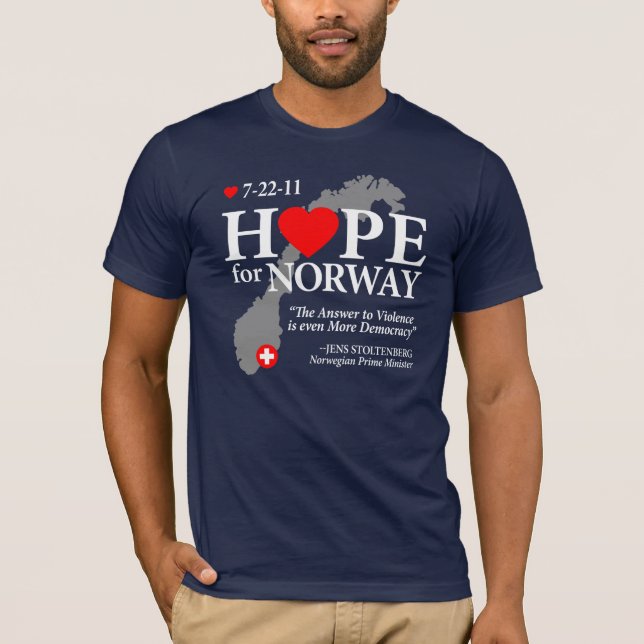 Camiseta Esperança para Noruega (Frente)